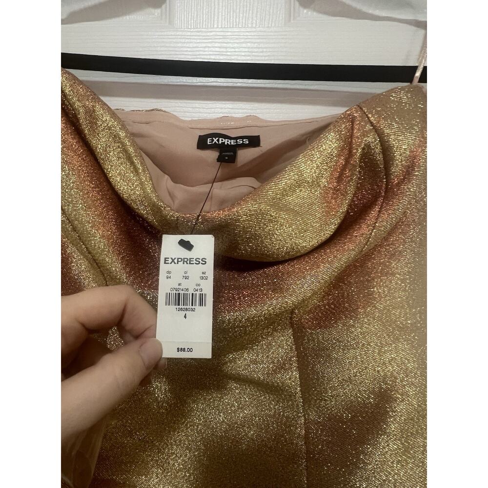 Express Gold Mini Dress - Picture 5 of 15